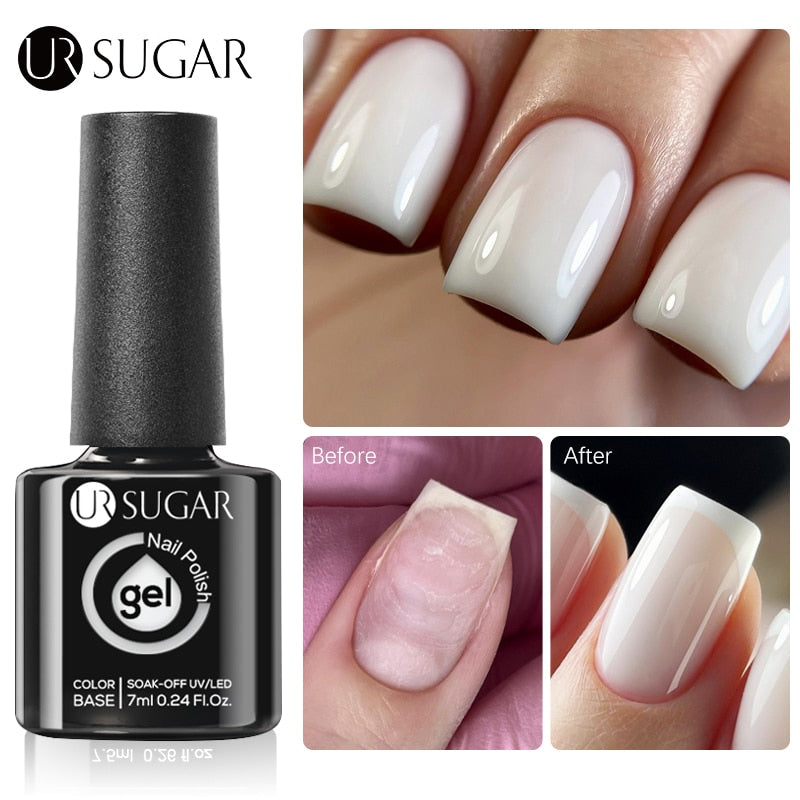 UR SUGAR 7ml Gold Glitter Gel Nail Polish Platinum Shining Mineral Sequins Soak Off UV LED Gel Nail Semi Permanent Manicure