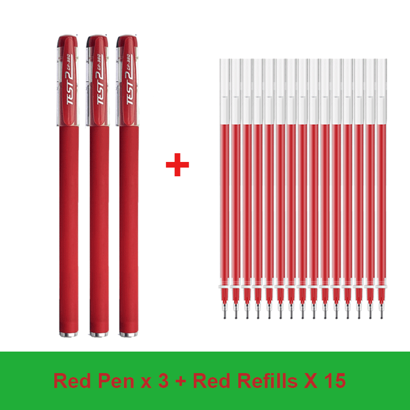 30PCS Gel Pen Set School supplies Black Blue Red ink Color 0.5mm Ballpoint pen Kawaii pen Students School Office Stationery